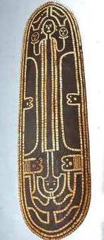 Een monumentaal AR-schild van New Georgia Island -, Antiek en Kunst