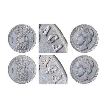 Curaçao (Caribisch Nederland). Wilhelmina. 1/4 Gulden 1900