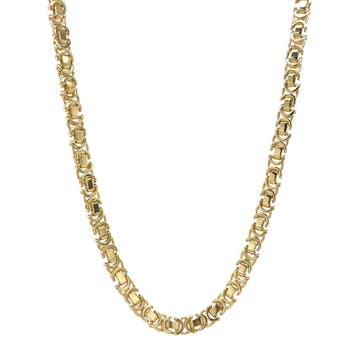 Gouden koningscollier 50 cm 14 karaat, Sieraden, Tassen en Uiterlijk, Kettingen, Verzenden, Zo goed als nieuw, Goud