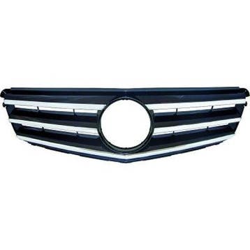 Grill | Mercedes Benz C-Klasse 2007-2011 -chroomzwart, Verzenden, Nieuw, Mercedes-Benz