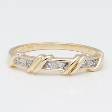 Ring - 18 karaat Geel goud Diamant (Natuurlijk), Sieraden, Tassen en Uiterlijk, Ringen, Nieuw