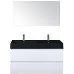Maxx XL Badmeubelset 120 cm - Wit Hoogglans - Wastafel Kube, Ophalen of Verzenden, Nieuw