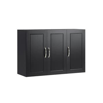 2dekans | SoBuy Hangkast Badkamerkast Zwart – 90x60x30 cm –, Huis en Inrichting, Ophalen of Verzenden, Zo goed als nieuw