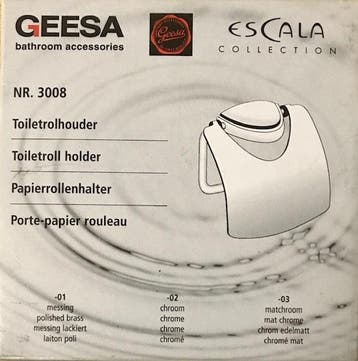 Geesa - Geesa Escala Toiletrolhouder+klep, Ophalen of Verzenden, Nieuw