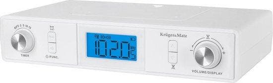 Krüger&Matz KM0817 - Keuken onderbouwradio met klok, alarm,, Audio, Tv en Foto, Mp3-spelers | Overige merken, Verzenden