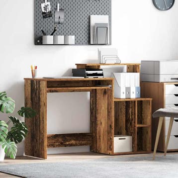 vidaXL Bureau Oud Hout 120,5 x 44 x 88,5 cm Bewerkt hout, Verzenden, Nieuw