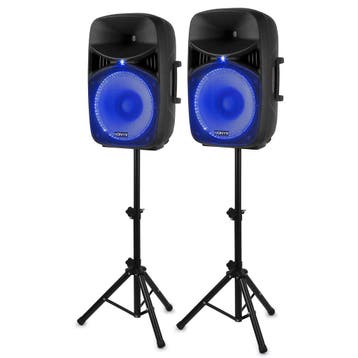 VONYX VPS152A 1000W Actieve Speakerset met Bluetooth, USB/SD, Ophalen of Verzenden, Nieuw