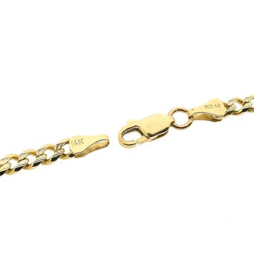 Gouden gourmet schakelketting van Midas; 14 karaat; 47,5 cm, Ophalen of Verzenden, Gebruikt, Goud, Goud
