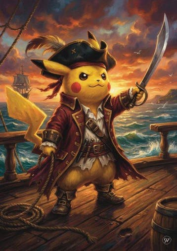 SDIMART 1996 - Pikachu Pirate Pokémon Limited Edition, Nieuw