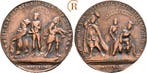 Satirische brons medaille 1744 Habsburg: Maria Theresia,..., Verzenden