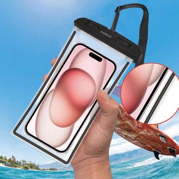 Celly Splashbag Black – Waterdichte Telefoonhoes, Verzenden, Nieuw, Auto