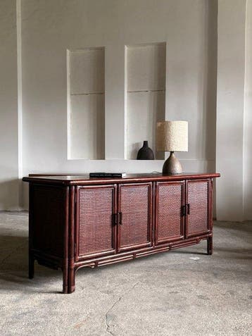 Dressoir - Bamboe, Rattan, Hout