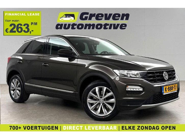 Volkswagen T-Roc 1.0 TSI Sport | Clima | LED |, Auto's, Volkswagen, Handgeschakeld, SUV of Terreinwagen, Benzine, Bruin, Euro 6
