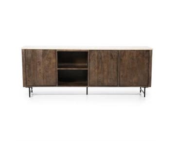 Dressoir Lio Travertin 200 cm - bruin | Eleonora, Ophalen of Verzenden, Nieuw