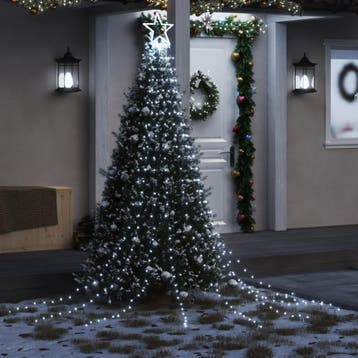 vidaXL Kerstboomverlichting 320 koudwitte LEDs 375 cm, Verzenden, Nieuw