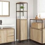 vidaXL Badkamermeubel met planken 36x35x165 cm Sonoma, Verzenden, Nieuw