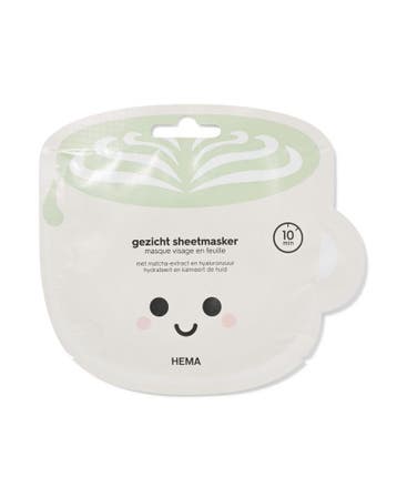 HEMA Gezicht sheetmasker sheet matcha 1+1 gratis, Verzenden, Nieuw