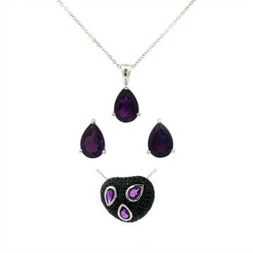 Zonder minimumprijs - 3-delige sieradenset Zilver - 7.24ct., Sieraden, Tassen en Uiterlijk
