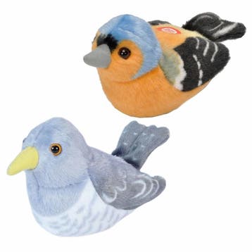 Vogel knuffels - pluche - 14 cm - met geluid - vink en, Verzenden, Nieuw