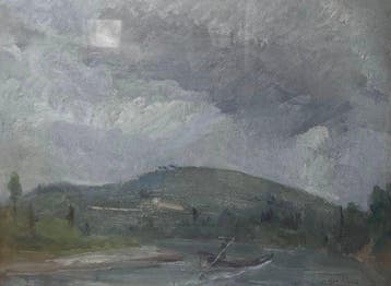 Ugo Pignotti (1899-1958) - Paesaggio sullArno al Girone