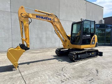 Veiling: Midigraafmachine Komatsu PC56-7 Diesel 2016, Ophalen, Graafmachine