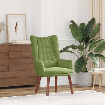 vidaXL Fauteuil Lichtgroen 63 x 67 x 94 cm Fluweel, Verzenden, Nieuw