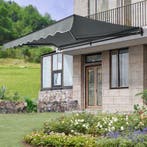 Zonnescherm / Luifel - 350 x 300 cm - Donkergrijs - Incl. Be, Tuin en Terras, Verzenden, Nieuw