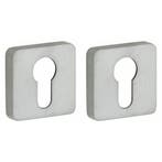 Set van twee PC-plaatjes Minimal/Maximal mat nikkel ongelakt, Verzenden, Nieuw