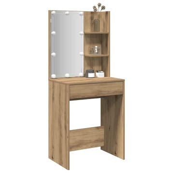 vidaXL Kaptafel met LED-verlichting 60x40x140 cm artisanaal, Minder dan 50 cm, 50 tot 100 cm, Verzenden, Nieuw