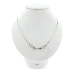 Witgouden ketting met vaste hanger van saffieren en diama..., Gebruikt, Overige kleuren, Ophalen of Verzenden, Met edelsteen