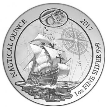 Rwanda / Ruanda Nautical Santa Maria 1 oz 2017 (folie), Verzenden, Overige landen, Losse munt, Zilver
