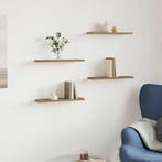 vidaXL Wandschappen 4 st 40x10x1,5 cm bewerkt hout, Verzenden, Nieuw