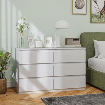 Moderne Commode met 6 Lades - Stijlvolle Slaapkamer Opbergka, Verzenden, Nieuw