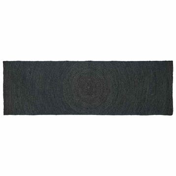 vidaXL Vloerkleden Donkergrijs 80 x 250 cm Jute, Huis en Inrichting, Stoffering | Tapijten en Kleden, Verzenden, Nieuw