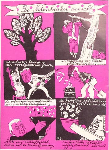De wensen van De Notenkraker op spotprent (lijst optie), Antiek en Kunst, Verzenden