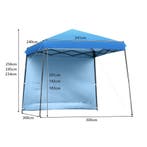 2dekans | Coast Opvouwbaar Prieel Blauw – 3 x 3 m – Schuine, Ophalen of Verzenden, Zo goed als nieuw