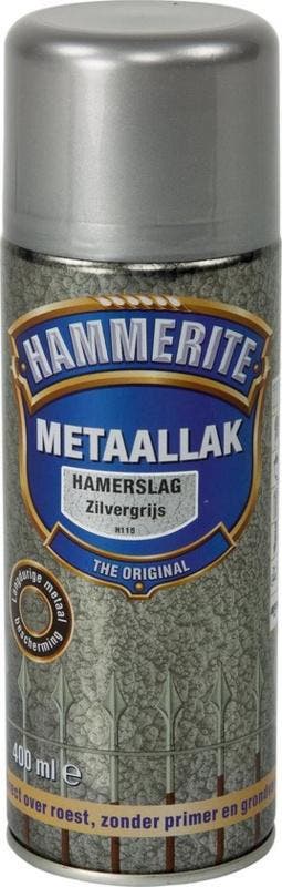Hammerite Hamerslag Zilvergrijs H115 Spuitbus 400 ml, Doe-het-zelf en Verbouw, Verf, Beits en Lak, Nieuw, Ophalen of Verzenden