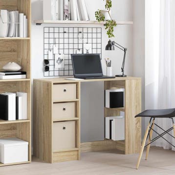 vidaXL Bureau Sonoma Eiken 100 x 40 x 75 cm Bewerkt hout, Verzenden, Nieuw