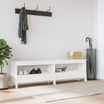 vidaXL Halbankje 160x28x45 cm massief grenenhout wit, Verzenden, Nieuw
