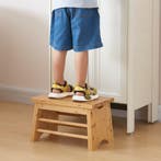 [en.casa] Opstapje Ryslinge 33x21,5x20 cm bamboe max 100 kg, Verzenden, Nieuw