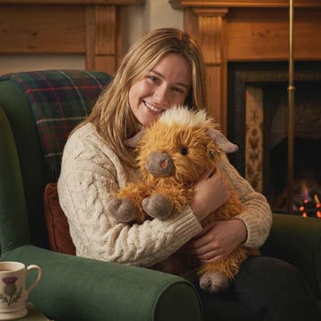Schattige Highland Cattle Pluche Knuffel - Zacht & Fluffy Di