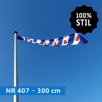 NR 407: Wimpel Friesland 100% stil-300cm (zonder stokje (met, Nieuw