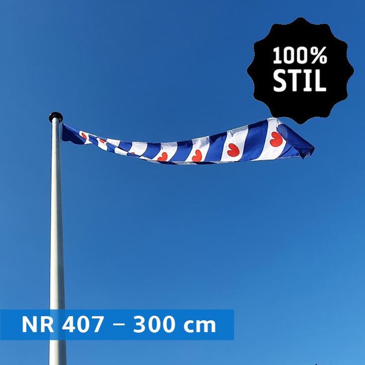 NR 407: Wimpel Friesland 100% stil-300cm (zonder stokje (met, Diversen, Vlaggen en Wimpels, Nieuw