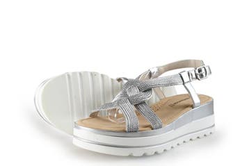 Papermoon Sandalen in maat 38 Zilver, Overige kleuren, Verzenden, Sandalen of Muiltjes, Zo goed als nieuw