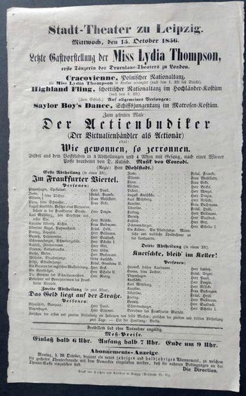 Miss Lydia Thompson - Burlesque! - 1856