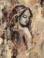 Grootformaat kunstwerk op doek met aluminium lijst, Verzenden