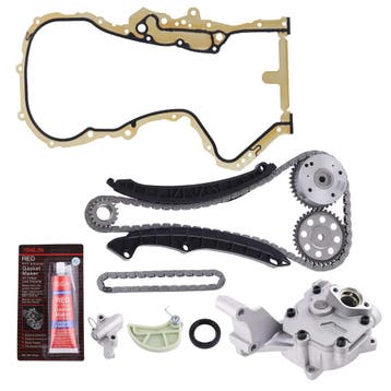 Distributiekettingset+Gasket+Oliepomp Chain geschikt voor..., Verzenden, Nieuw, Skoda