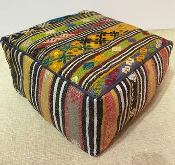 Kelim Poef - Kelim - 48 cm - 48 cm, Nieuw