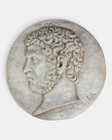 Reliëf, Antico Rilievo circolare di Caracalla in marmo. - 53