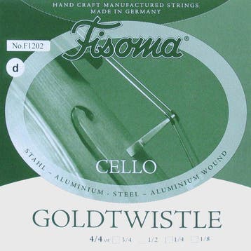 Fisoma F-1202 cello string D-2 4/4, steel & aluminum, Ophalen of Verzenden, Nieuw